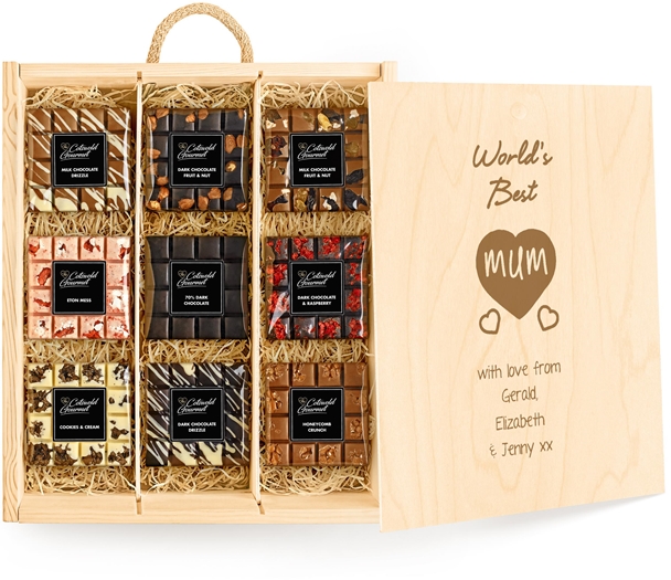 Mother's Day Large Personalised Variety Chocolate Tasting Experience - Gourmet Bars